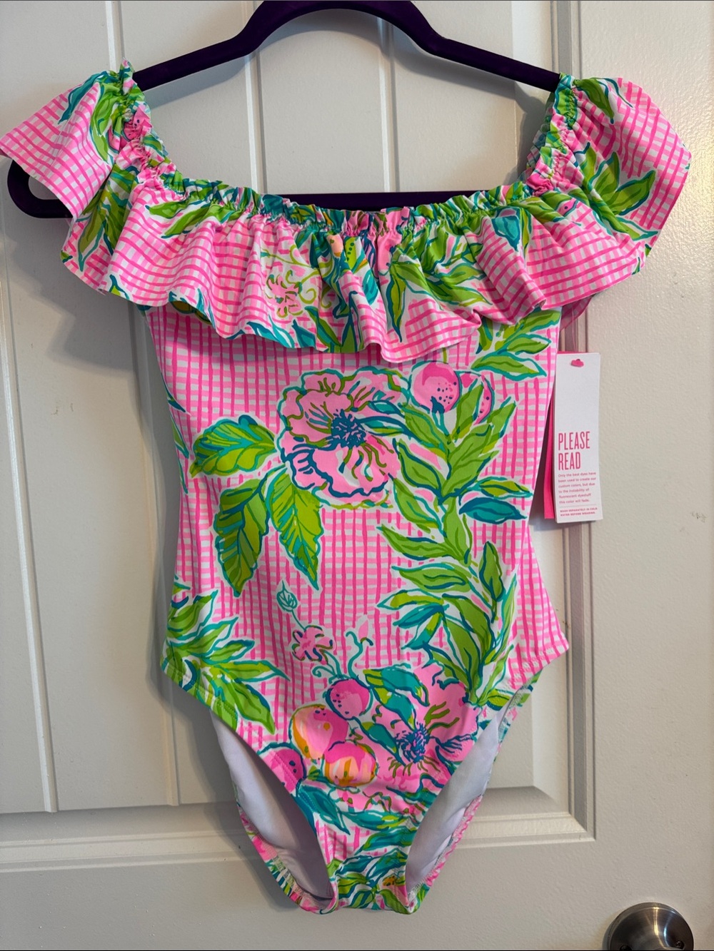 Fiesta One Piece Don’t Stop Beleafing Lilly Pulitzer bathensuit - Picture 1 of 5